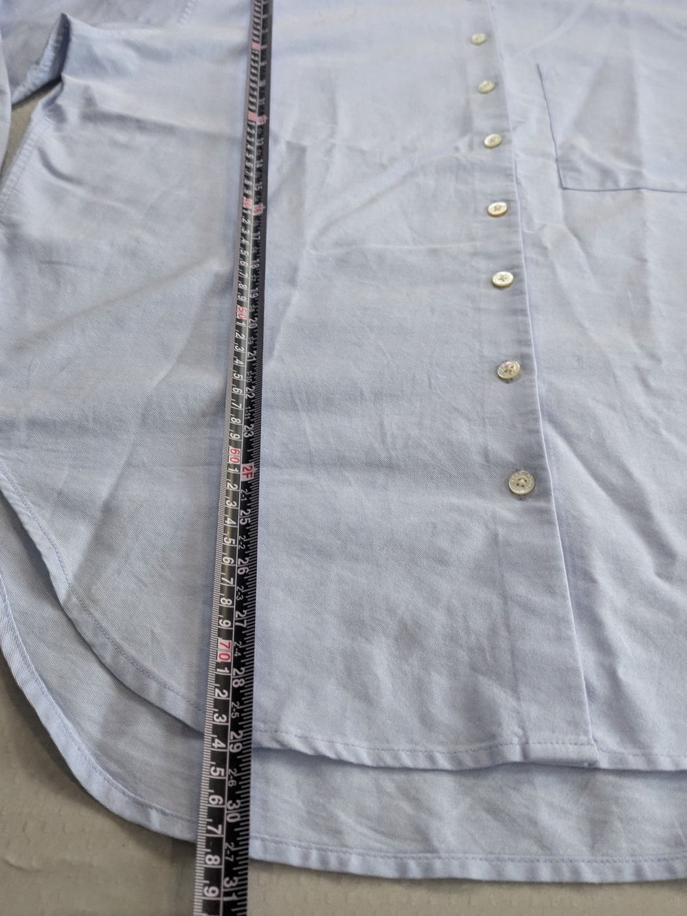 AYR The Deep End Button Down Shirt Light Blue Cotton Oversized Size Small - Picture 8 of 8